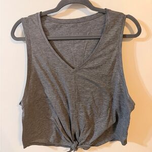 Lululemon Gray Knot-Front Top Tank Top
